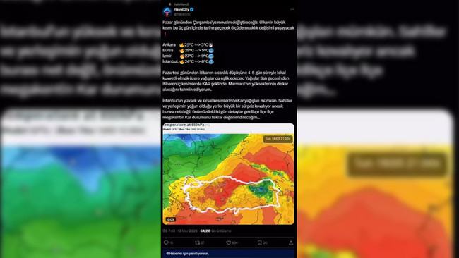Tarihe geçecek sıcaklık değişimi! İstanbul'a bile kar yağışı göründü - Resim : 2