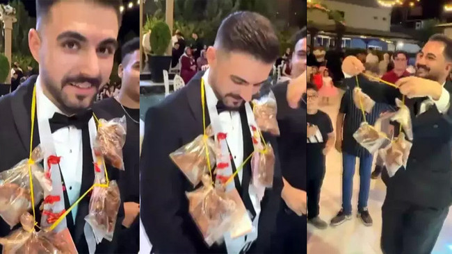 Düğünde şaşırtan anlar: Damada 'Beşibiryerde' pirzola takıldı! - Resim : 1