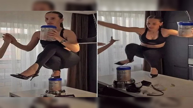 Şarkıcı Hadise de Stiletto Challenge akımına uydu! - Resim : 2