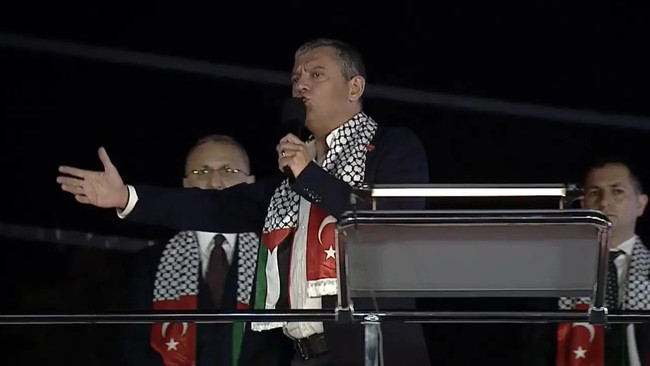 CHP'de Filistin mitingi... Özgür Özel'den Erdoğan'a tarihi çağrı! - Resim : 1