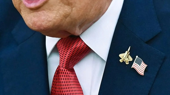Tarihi zirvede sembolik mesaj!  Trump'ın rozeti ne anlama geliyor? - Resim : 1
