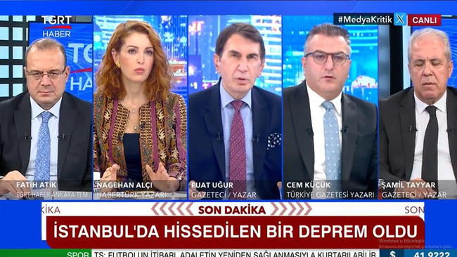 Canlı yayında b&uuml;y&uuml;k panik! 6.1&rsquo;lik deprem TGRT Haber&rsquo;i salladı - Resim : 2