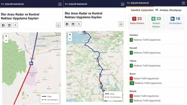 İçişleri’nden yeni sistem: Radar noktaları artık haritada görülebilecek! - Resim : 1