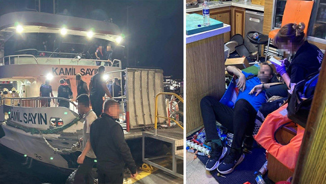 Boğazda feci kaza! Yolcu motoruyla bir kargo gemisi çarpıştı, yaralılar var - Resim : 1