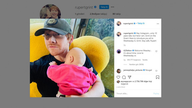 Harry Potter'ın yıldızından Instagram rekoru - Resim : 1