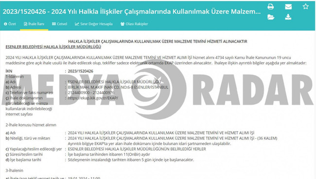 Tevfik Göksu Esenler’i karanfile ‘boğacak’! İhalenin detayları ortaya çıktı… - Resim : 1