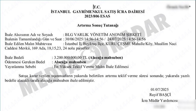 Les Ottomans 1,8 milyara satılmış: İşte satış belgesi! 3,2 milyarlık teklif formalite mi? - Resim : 3