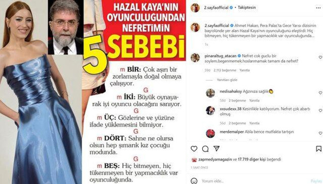 Hazal Kaya'dan Ahmet Hakan'ın 'nefret'ine jet cevap! ‘Fikrinin ne önemi var vasat herif…’ - Resim : 3