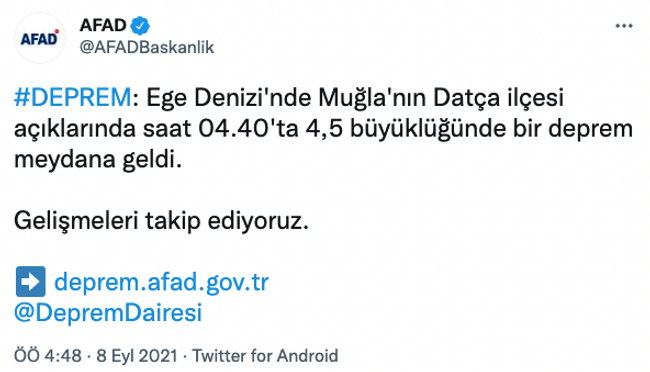 Datça açıklarında korkutan deprem! - Resim : 1
