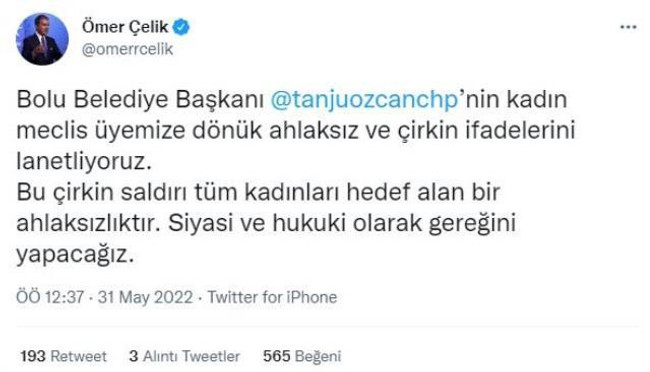 Kadın meclis üyesine yönelik sözleri tepki çeken Tanju Özcan kendini savundu - Resim : 1