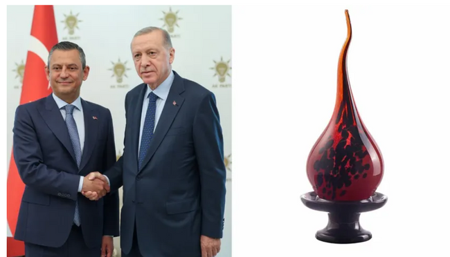 Özel'den Erdoğan'a anlamlı hediye! "Cumhuriyet Ateşi" - Resim : 1