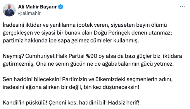 CHP'den Doğu Perinçek'e çok sert sözlerle yanıt! 'Kandil püskülü, çeneni kes, haddini bil…' - Resim : 1