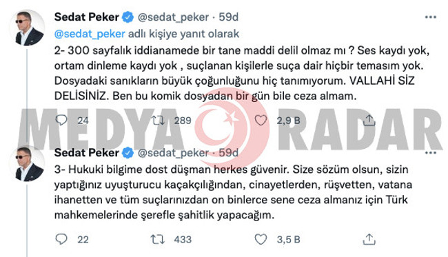 Sedat Peker’den müebbet hapis cezası tepkisi! “Ezik miyim lan ben?” - Resim : 3