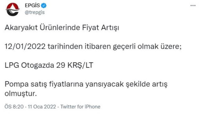 Benzin ve motorinden sonra bir zam da LPG'ye! Bu geceden itibaren geçerli - Resim : 1