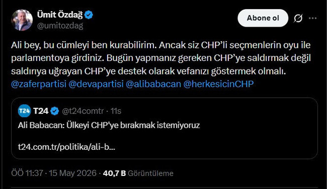 Ümit Özdağ'dan Ali Babacan'a ağır yanıt! ‘CHP’ye bırakmak istemiyoruz’ demişti… - Resim : 2
