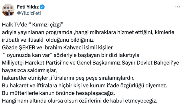 MHP'den o gazetecilere sert tepki! Açıklamalar peş peşe geldi… - Resim : 1