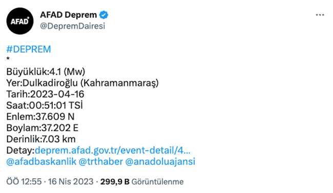Kahramanmaraş’ta korkutan deprem! - Resim : 1