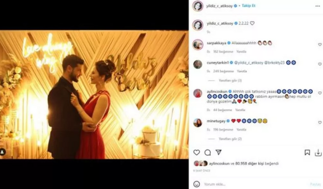 Berk Oktay ve Yıldız Çağrı Atiksoy'un mutlu günü! Tuzlu kahveyi unutmadı - Resim : 3