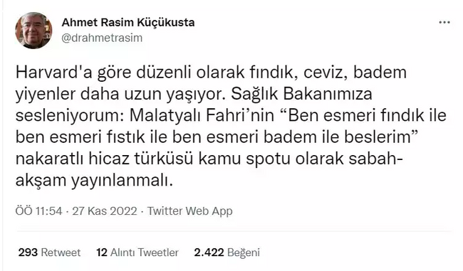Profesörden Bakanlığa Malatyalı Fahri önerisi - Resim : 1