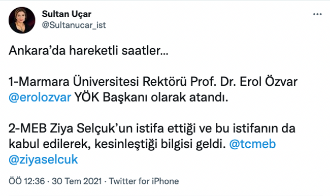 Sosyal medyayı karıştıran istifa iddiası! Erdoğan kabul etti… - Resim : 1