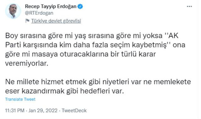 Erdoğan'dan muhalefete üst üste gönderme: "Masaya nasıl oturacaklarına bir türlü karar veremiyorlar" - Resim : 1