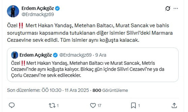 Mert Hakan Yandaş, Metehan Baltacı, Murat Sancak Silivri cezaevine sevk edildi - Resim : 1