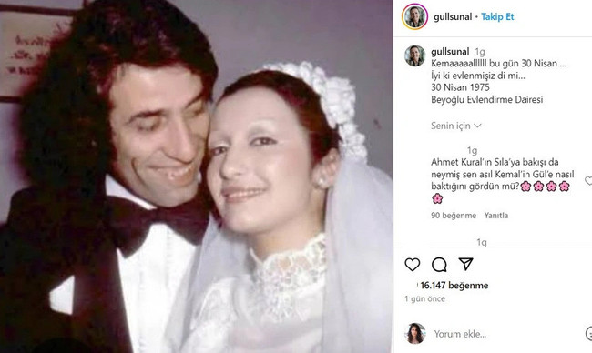 Gül Sunal paylaştı: İyi ki evlenmişiz değil mi Kemal - Resim : 1
