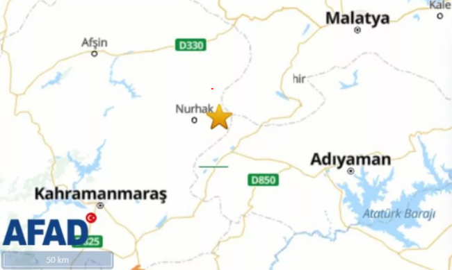 Adıyaman'da 4.1 büyüklüğünde deprem meydana geldi - Resim : 1