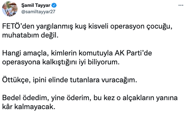 Şamil Tayyar’dan ‘dip temizliği’ çağrısı! ‘Bedel ödedim, yine öderim…’ - Resim : 2