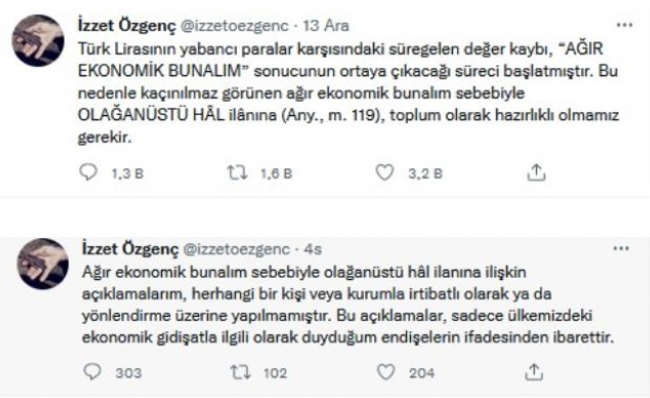 Prof. Dr. İzzet Özgenç'ten yeni OHAL açıklaması! "Ekonomik gidişatla ilgili..." - Resim : 2