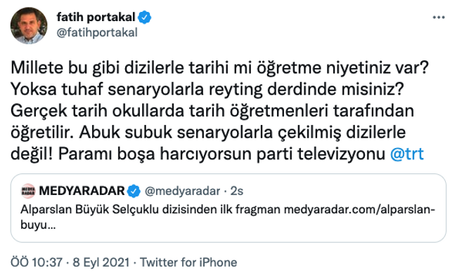 Fatih Portakal’dan TRT’ye sert tepki! ‘Abuk sabuk senaryolarla...’ - Resim : 1
