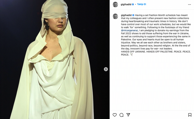 Gigi Hadid’ten flaş Ukrayna kararı! ‘Arkadaşlarımın izinde…’ - Resim : 1