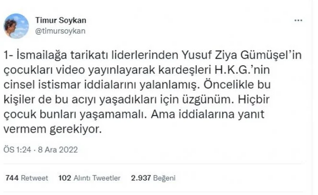 Timur Soykan iddianameden bölümler paylaşarak yanıt verdi! "Kadir İstekli de istismarı kabul ediyor" - Resim : 4