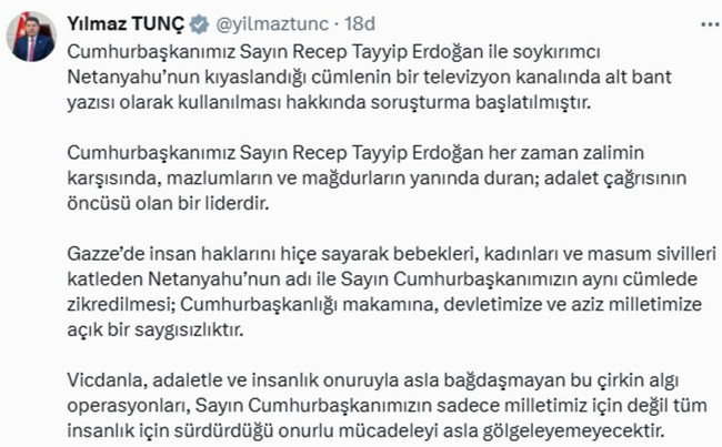Tele1 hakkında soruşturma! Bakan Tunç duyurdu - Resim : 2