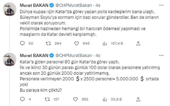 CHP'li vekilden Katar'da görev yapan polislerin maaşlarıyla ilgili bomba iddia - Resim : 1