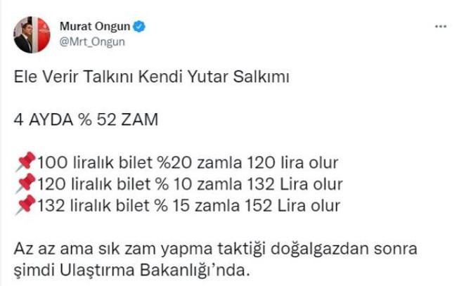 Zam polemiği sürüyor: İBB'den Ulaştırma Bakanlığı'na atasözlü tepki - Resim : 1
