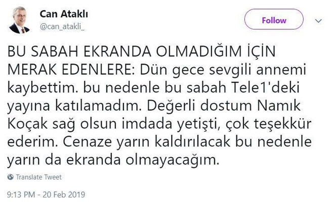 Gazeteci Can Ataklı’nın acı günü... - Resim : 1