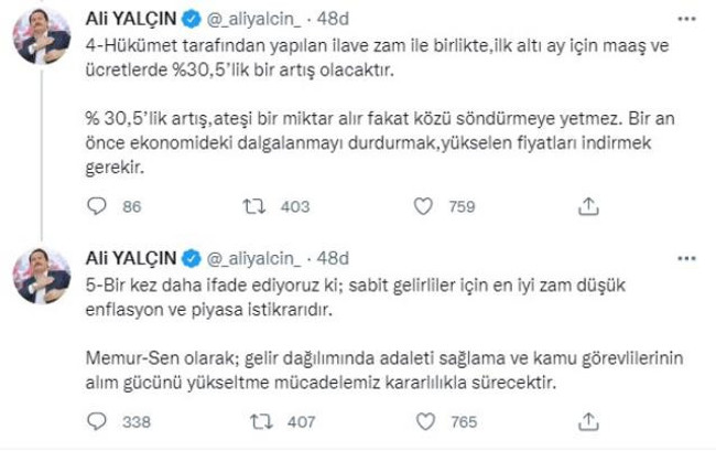 Memur zammından sonra Memur-Sen'den ilk açıklama: Ateşi bir miktar alır fakat közü söndürmeye yetmez - Resim : 3