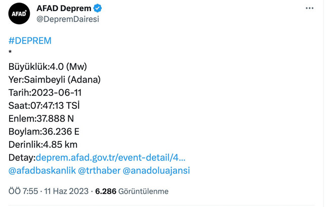 Kuşadası ve Adana'da art arda deprem! AFAD duyurdu… - Resim : 2