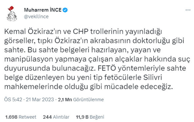 Muharrem İnce'yi sinirlendiren AK Parti iddiası! Suç duyurusunda bulunmaya hazırlanıyor - Resim : 2