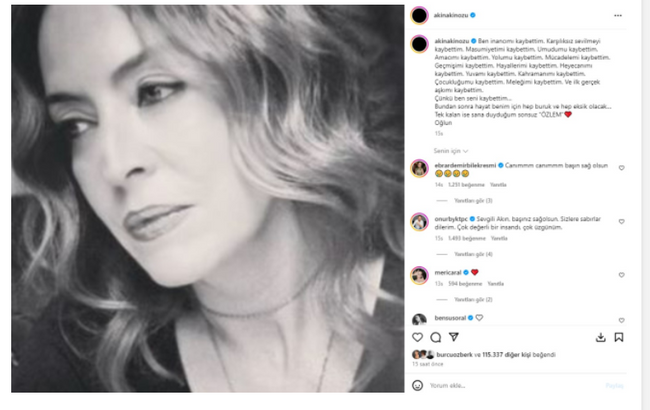 Akın Akınözü annesinin cenazesinde hüngür hüngür ağladı - Resim : 1