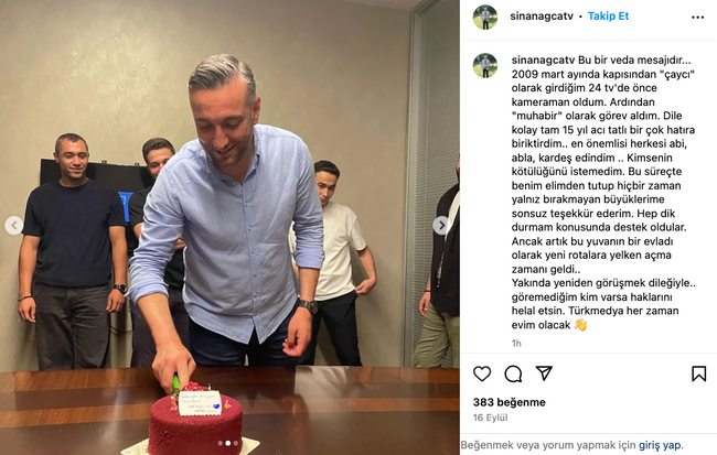 24 TV'ye veda, CNN Türk'e merhaba! 'Yeni bir başlangıç' diyerek duyurdu… - Resim : 1