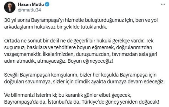 Bayrampaşa Belediye Başkanı Hasan Mutlu hakkında karar! Tutuklama talep edilmişti... - Resim : 2