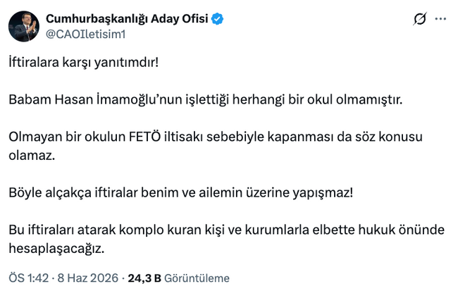 Ekrem İmamoğlu'ndan FETÖ açıklaması! ‘İftira’ diyerek yanıt verdi… - Resim : 1