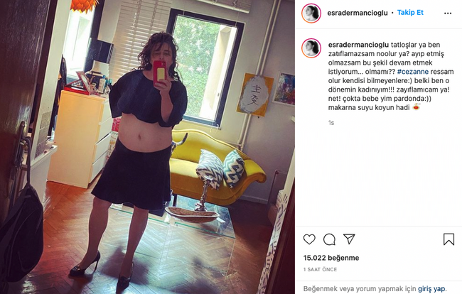 Esra Dermancıoğlu göbeğini açıp isyan etti! ‘Ayıp etmiş olmazsam...’ - Resim : 1