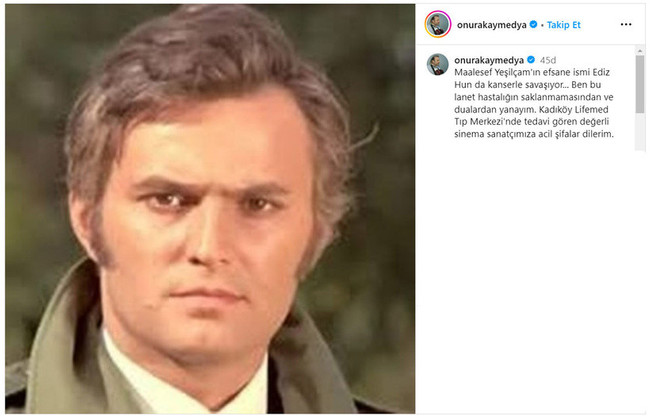 Yeşilçam’ın usta oyuncusu Ediz Hun'dan kötü haber geldi! ‘Bu hastalık saklanmamalı…’ - Resim : 1