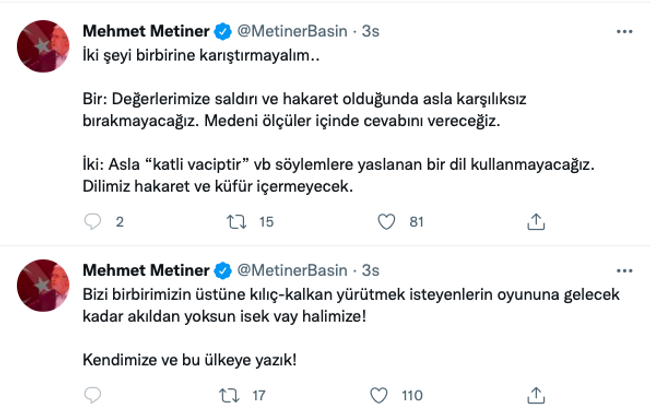 Mehmet Metiner'den, Yeniden Refah Partili Yıldız'ın "Gülşen'in katli vaciptir" paylaşımına tepki - Resim : 3