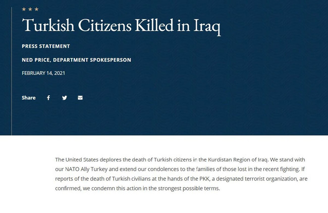 ABD’den Türkiye’ye kafa karıştıran taziye mesajı - Resim : 1