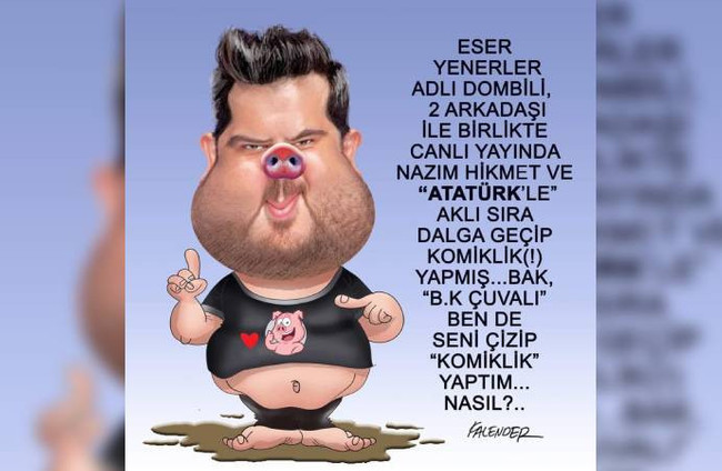 Eser Yenenler’den kendisini çizen karikatüriste 30 bin TL’lik dava! - Resim : 1