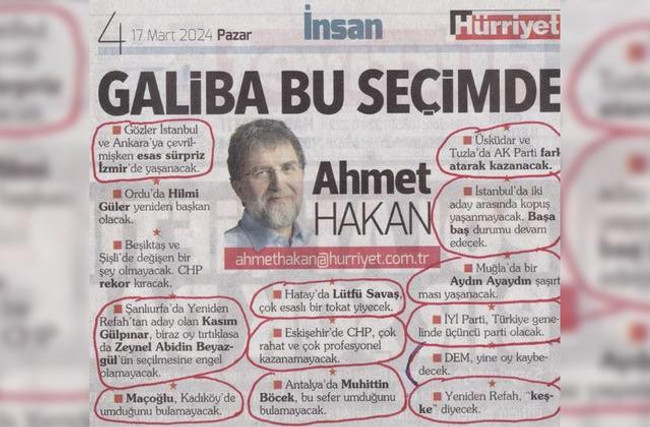 Seçimler devam ederken canlı yayını terk etmişti! Şimdi de Ahmet Hakan'ın seçim tahmini gündem oldu - Resim : 1